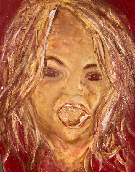 Enough. Acrylic. 16”x20” Framed Canvas (19”x23”).