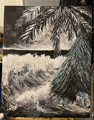 Christmas in Luquillo. Acrylic. 24”x30” Canvas.