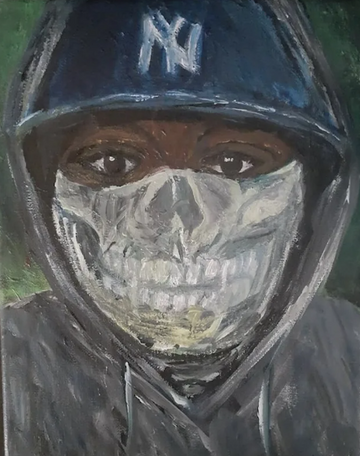Guarded. Acrylic. 8”x10” Canvas